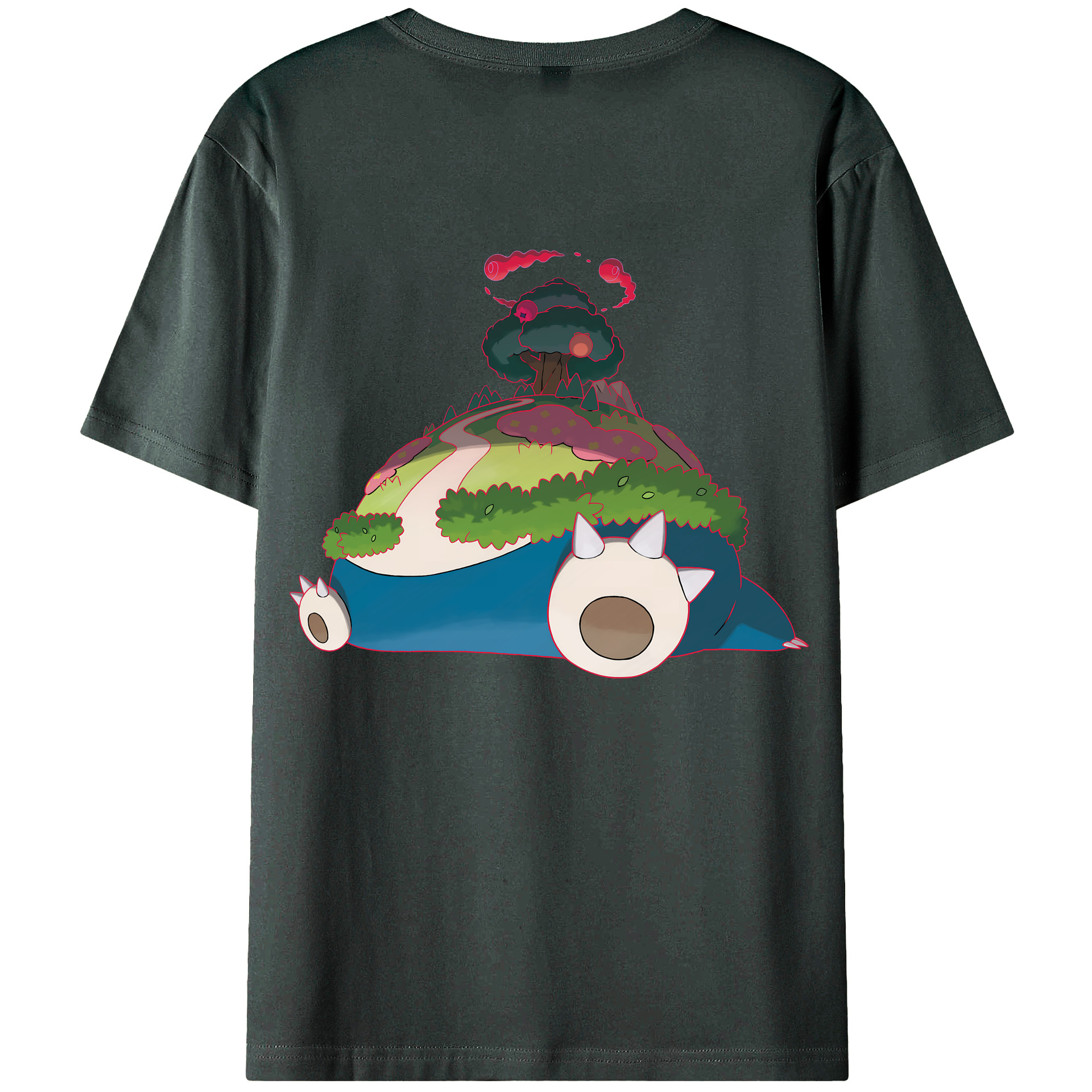 （画像用） ポケットモンスター Pokémon 綿100％ メンズ半袖Tシャツ（バックプリント） 通気性